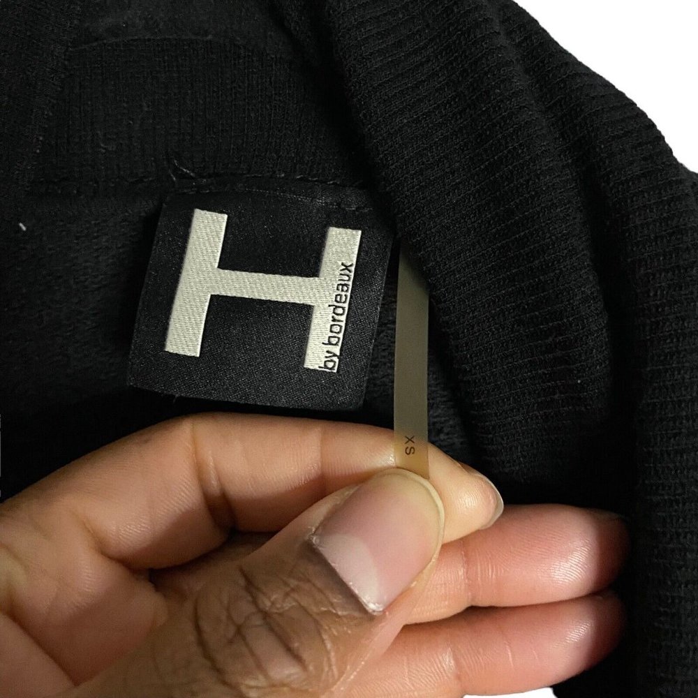 H by Bordeau Women's Black Open Front Cardigan Sz XS - Picture 5 of 7